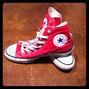 Red high top Converse